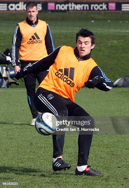 Joey Barton during a Newcastle United training session at the Little Benton training ground on April 01, 2010 in Newcastle, England.