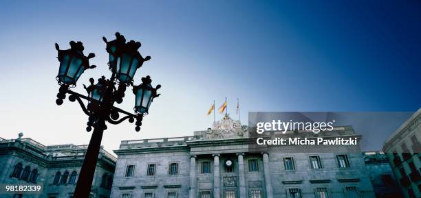 city hall of barcalona, spain - city hall stock pictures, royalty-free photos & images