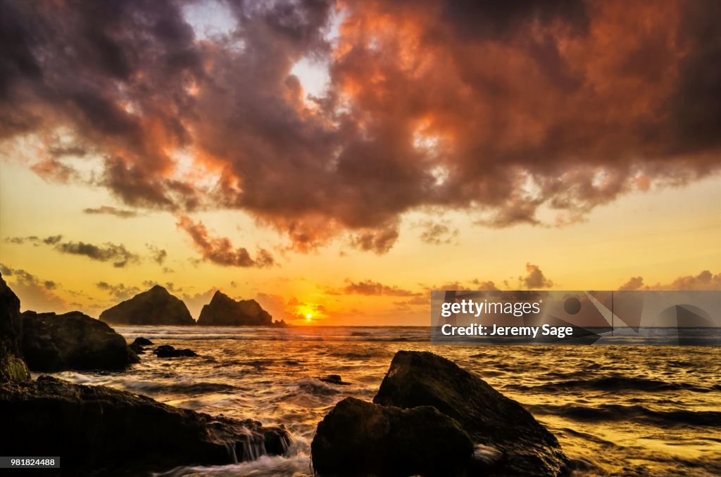 Coastal sunset