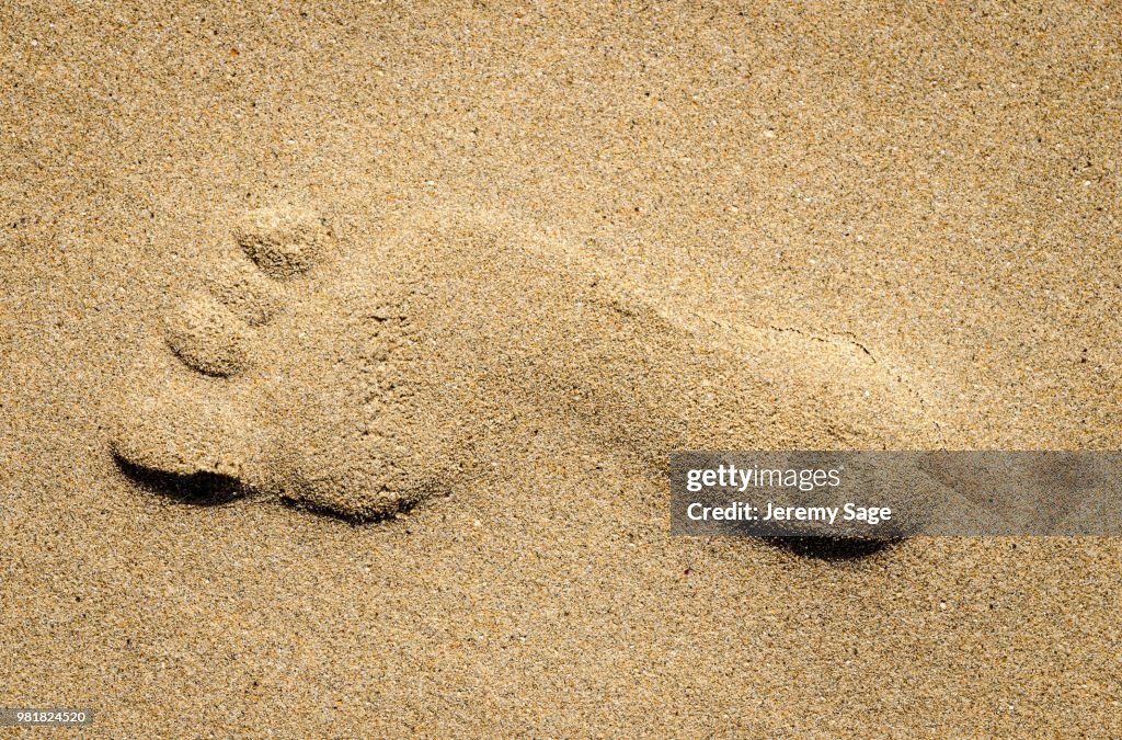 Footprint in the sand