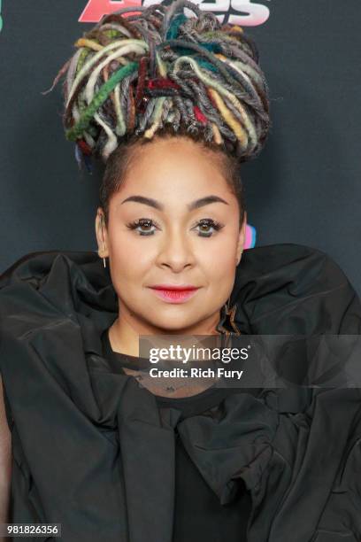 Raven-Symone attends the 2018 Radio Disney Music Awards at Loews Hollywood Hotel on June 22, 2018 in Hollywood, California.