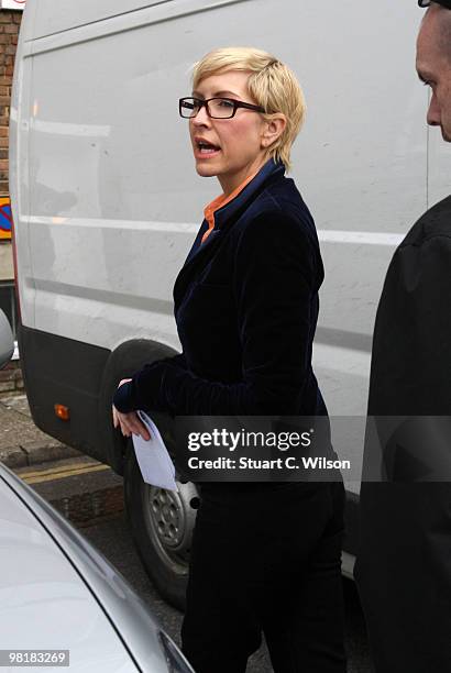 Heather Mills makes a statement after an employment tribunal on April 1, 2010 in Ashford, Kent.