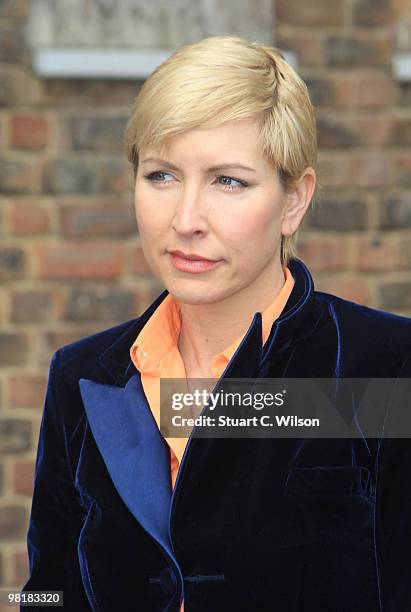 Heather Mills makes a statement after an employment tribunal on April 1, 2010 in Ashford, Kent.