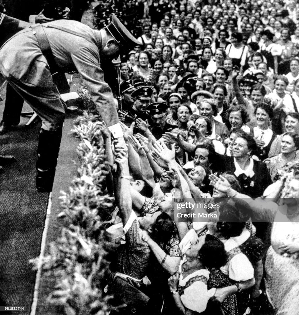 Anschluss. The Viennese Greet Adolf Hitler. 1938