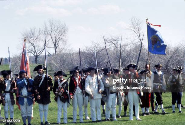 Bicentennial Reenactment circa 1975 in Fort Ticonderoga, New York.