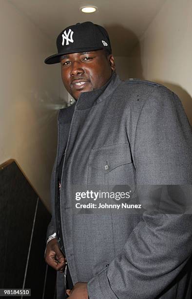 Actor Quinton Aaron attends XXL Magazine's Freshman Class at the Highline Ballroom on April 1, 2010 in New York City.