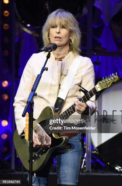 Chrissie Hynde of The Pretenders performs at The Masonic Auditorium on June 22, 2018 in San Francisco, California.