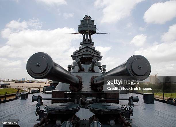 the battleship uss texas - laporte stock pictures, royalty-free photos & images