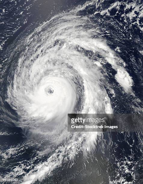 august 18, 2009 - hurricane bill in the atlantic ocean - eye of the storm stock pictures, royalty-free photos & images