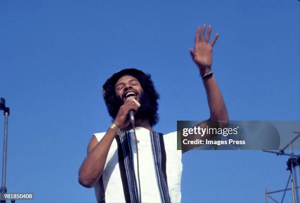 Gil Scott Heron performs at Riviera '76 Jazz Festival circa 1976 in Le Castellet, France.