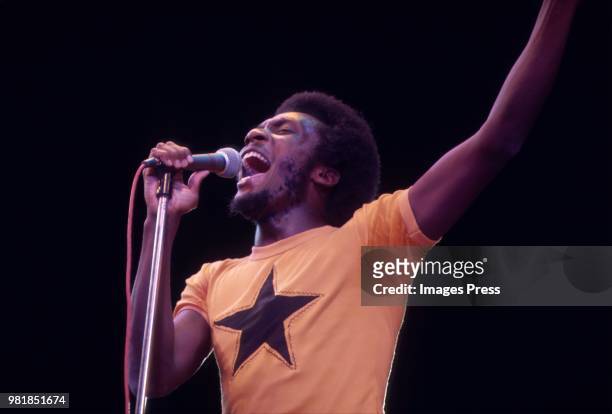 Jimmy Cliff performs at Riviera '76 Jazz Festival circa 1976 in Le Castellet, France.