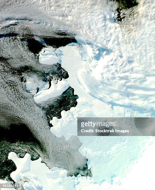 the wilkins sound, a seaway on the southwest side of the antarctic peninsula. - antarctic sound stock pictures, royalty-free photos & images