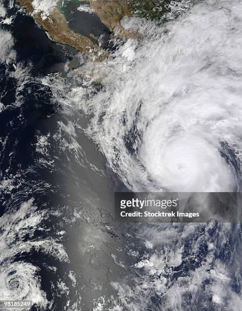 september 1, 2009 - hurricane jimena over baja california. - baja california peninsula stock-fotos und bilder