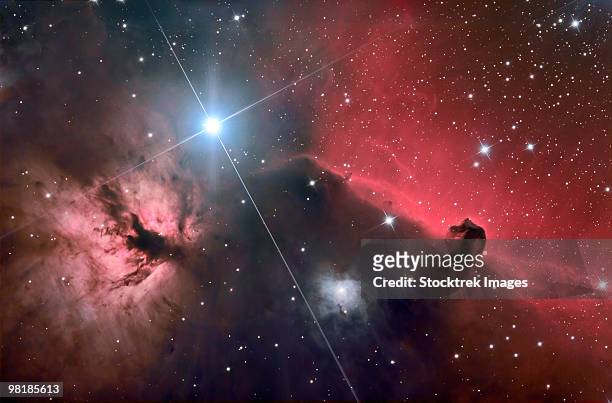 the horsehead nebula - nebulosa cabeza de caballo fotografías e imágenes de stock
