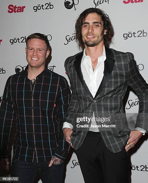 Tyson Ritter and guest arrive at Star Magazine's Young Hollywood Issue launch party held at Voyeur on March 31, 2010 in West Hollywood, California.