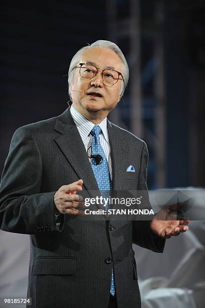 Mat Nagato, Director of the Board, Corportate Executive Vice President, Fuji Heavy Industries, Ltd., parent company of Subaru, speaks on April 1,...