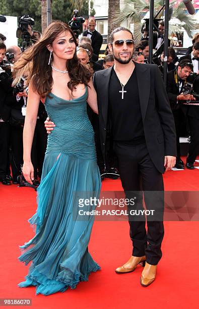 Spanish dancer Joaquin Cortes and guest pose upon arriving at the Festival Palace for the premiere of US directors Tim Johnson and Karey...