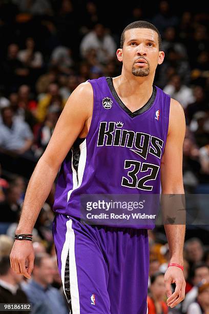 Francisco Garcia of the Sacramento Kings looks up during the game against the Golden State Warriors on February 17, 2009 at Oracle Arena in Oakland,...