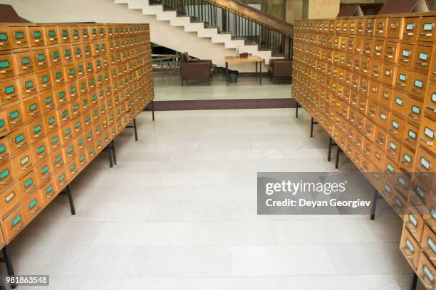 old archive with drawers - synchronized rowing stock pictures, royalty-free photos & images