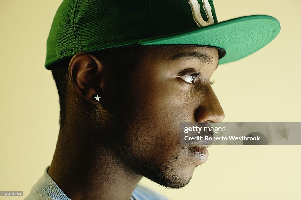 African American man wearing baseball cap