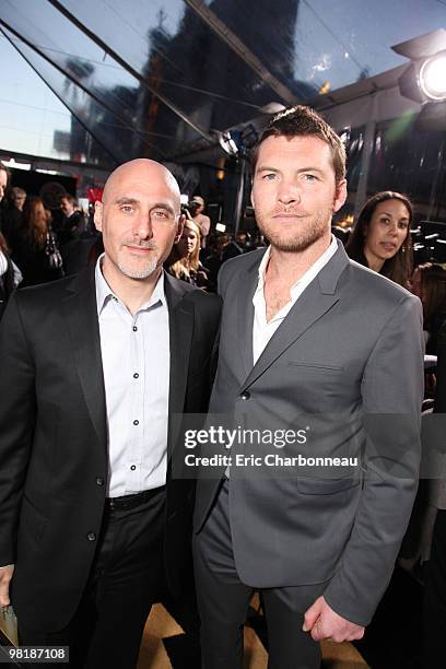 Warner's Jeff Robinov and Sam Worthington at Warner Bros. Los Angeles Premiere of 'Clash of the Titans' on March 31, 2010 at the Grauman's Chinese...