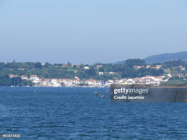 fishing village of redes in la coruña - redes stock pictures, royalty-free photos & images