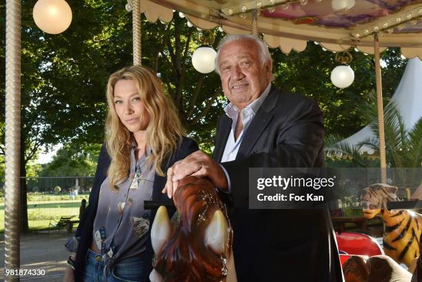 Laura Smet and Marcel Campion attend Fete des Tuileries on June 22, 2018 in Paris, France.