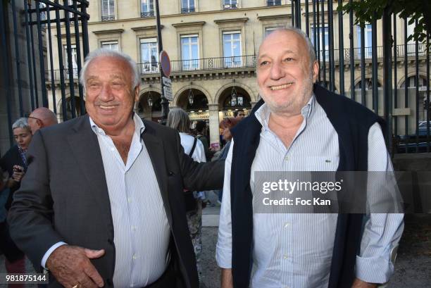 Marcel Campion and Francois Berleand attend Fete des Tuileries on June 22, 2018 in Paris, France.