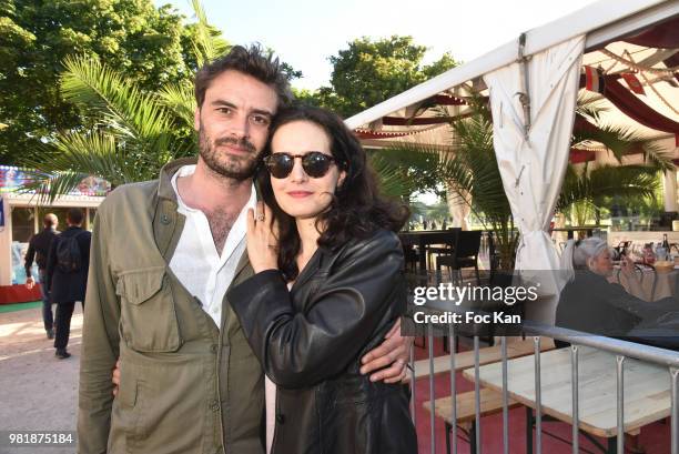 Director Thibault Ameline and actress Chloe Lambert attend Fete des Tuileries on June 22, 2018 in Paris, France.