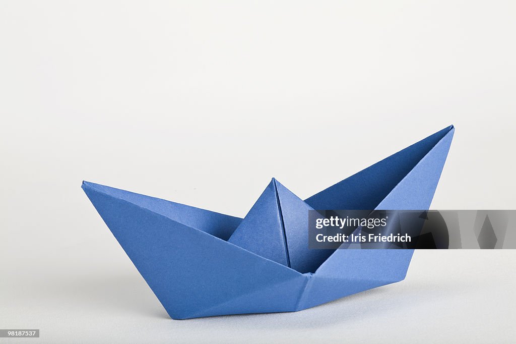 An origami boat