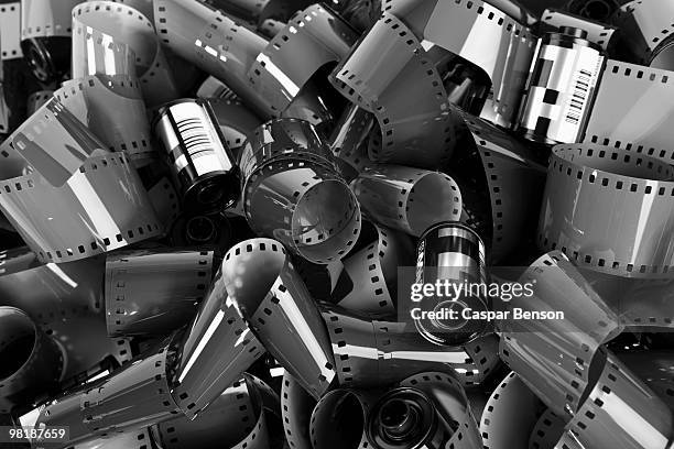 pile of 35mm photographic film - 35 mm film stock pictures, royalty-free photos & images