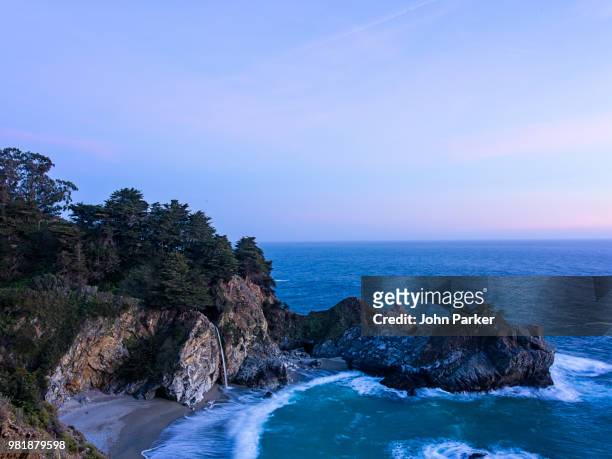 julia pfeifer burns state park at sunset - rocky parker stock pictures, royalty-free photos & images
