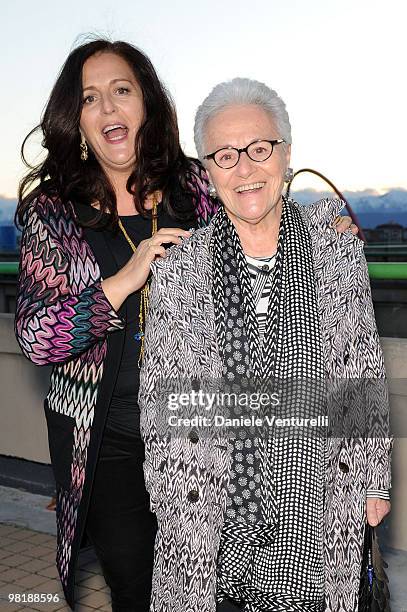 Angela MIssoni and Rosita Missoni attend the press preview of the ''The Museum Of Everything'' at the Pinacoteca Giovanni e Marella Agnelli on March...