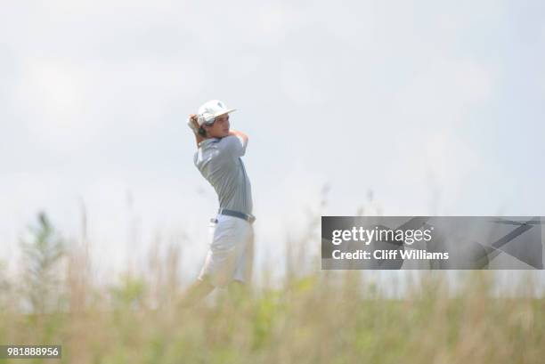 Lynn's Carlos Bustos during the Division II Men's Team Match Play Golf Championship held at the Robert Trent Jones Golf Trail at the Shoals, Fighting...