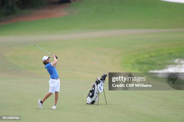 West Florida's Carlos Marrero during the Division II Men's Team Match Play Golf Championship held at the Robert Trent Jones Golf Trail at the Shoals,...