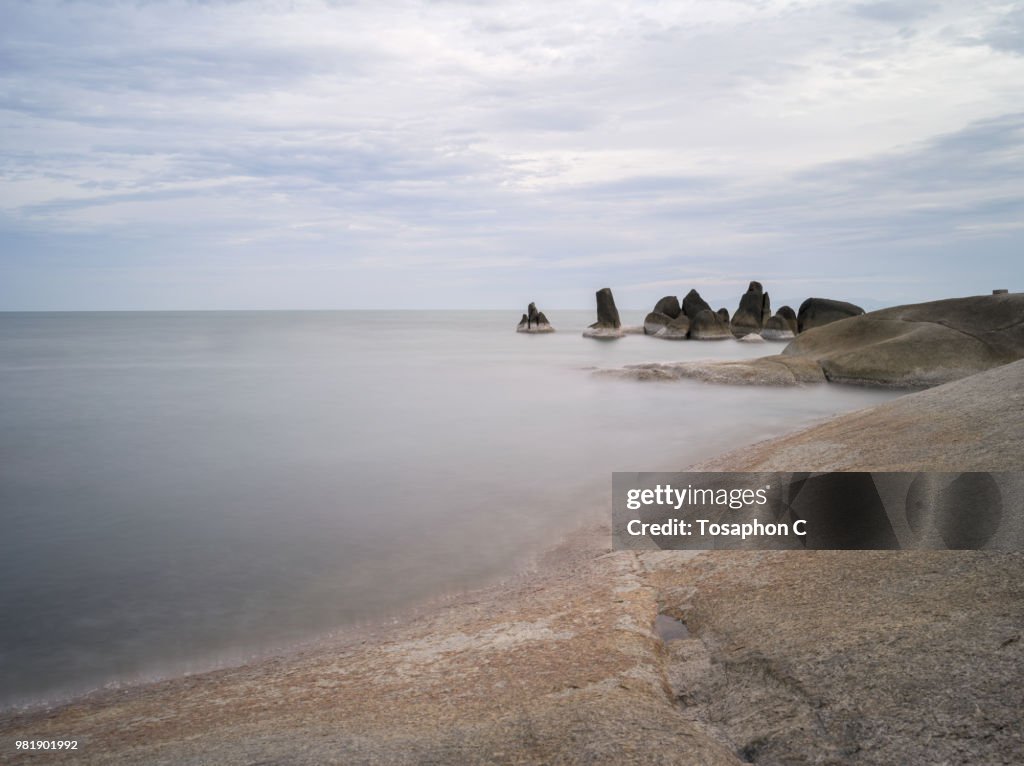 Rock formations at beach, Ko Samui, Thailand