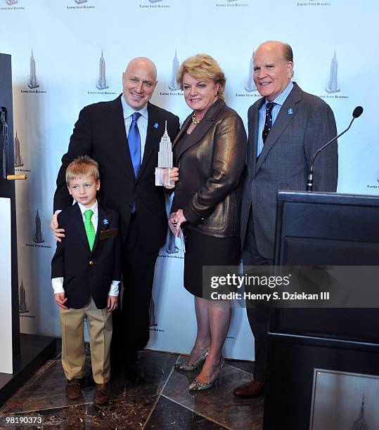 Mattias Hildebrand, celebrity chef Tom Colicchio, Co-Founder of Autism Speaks Suzanne Wright and Co-Founder of Autism Speaks Bob Wright celebrates...