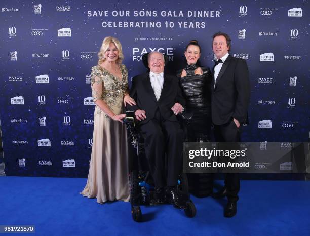 Kerri-Anne Kennerley,John Kennerley, Rebecca Marshall and Simon Kennerley attend the Save Our Sons Sydney Gala Dinner at the ICC Sydney on June 23,...