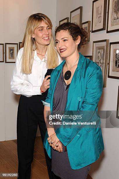 Lavinia Borromeo Elkann and Ginevra Elkann attends the press preview of the ''The Museum Of Everything'' at the Pinacoteca Giovanni e Marella Agnelli...