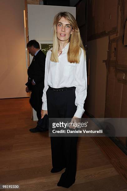 Lavinia Borromeo Elkann attends the press preview of the ''The Museum Of Everything'' at the Pinacoteca Giovanni e Marella Agnelli on March 31, 2010...