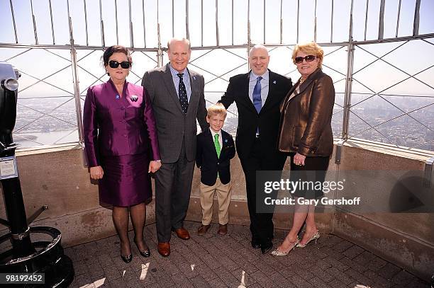 First Lady of Albania, Dr.Liri Berisha, NBC Universal Chairman and co-founder, Autism Speaks, Bob Wright, grandson of Bob & Suzanne Wright, Mattias...