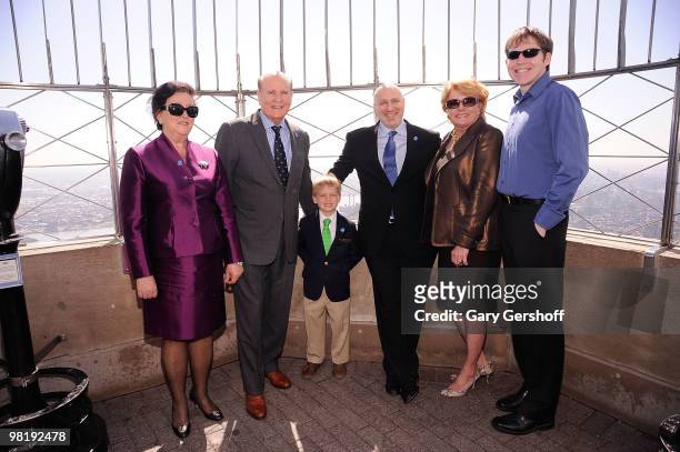 First Lady of Albania, Dr.Liri Berisha, NBC Universal Chairman and co-founder, Autism Speaks, Bob Wright, grandson of Bob & Suzanne Wright, Mattias...
