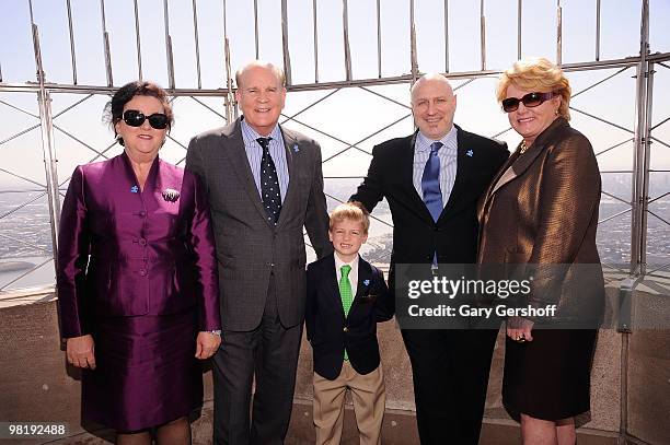 First Lady of Albania, Dr.Liri Berisha, NBC Universal Chairman and co-founder, Autism Speaks, Bob Wright, grandson of Bob & Suzanne Wright, Mattias...