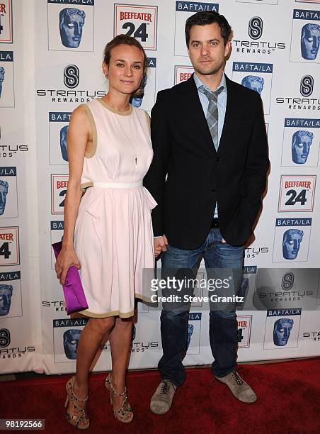 Actress Diane Kruger and Actor Joshua Jackson attends the BAFTA/LA's 16th Annual Awards Season Tea Party at Beverly Hills Hotel on January 16, 2010...
