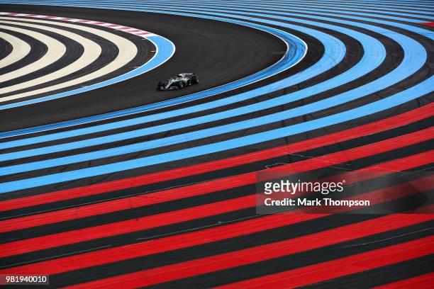 Lewis Hamilton of Great Britain driving the Mercedes AMG Petronas F1 Team Mercedes WO9 on track during final practice for the Formula One Grand Prix...