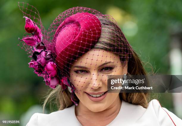 Kelly Brook attends Royal Ascot Day 5 at Ascot Racecourse on June 23, 2018 in Ascot, United Kingdom.