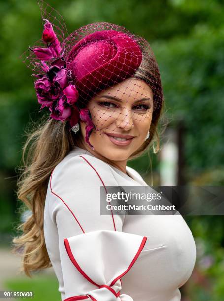 Kelly Brook attends Royal Ascot Day 5 at Ascot Racecourse on June 23, 2018 in Ascot, United Kingdom.