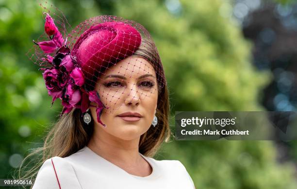 Kelly Brook attends Royal Ascot Day 5 at Ascot Racecourse on June 23, 2018 in Ascot, United Kingdom.