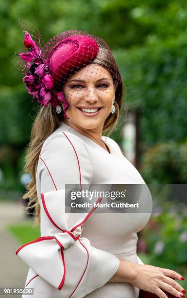 Kelly Brook attends Royal Ascot Day 5 at Ascot Racecourse on June 23, 2018 in Ascot, United Kingdom.