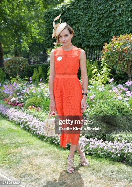 Victoria Pendleton attends day 5 of Royal Ascot at Ascot Racecourse on June 23, 2018 in Ascot, England.